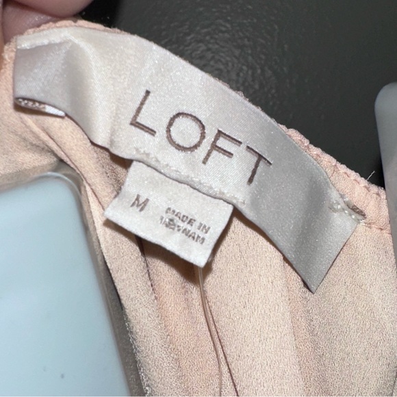 LOFT Floral Lace-Up Blouse - Pink and Gold NWT - Picture 3 of 7